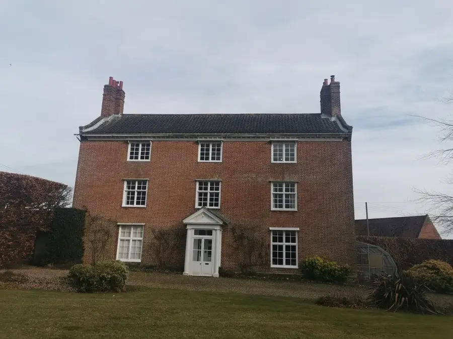 17th-century farmhouse under repair